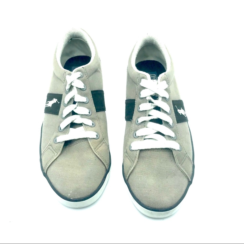 Polo Giles Gray & Black Men’s Canvas Sneakers, 8D - Picture 7 of 8